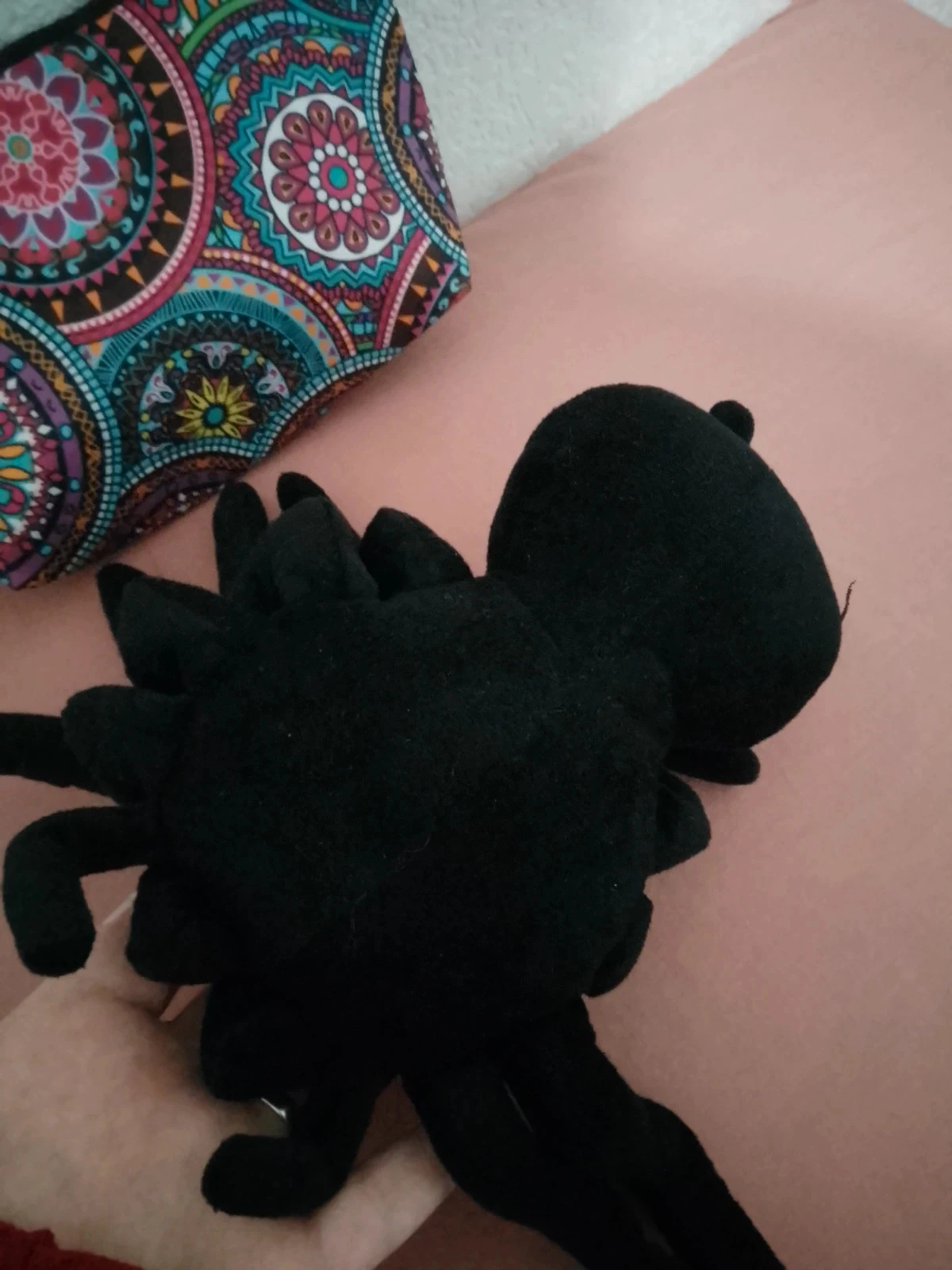 Pelúcia de aranha preta macia + estojo – photo 3
